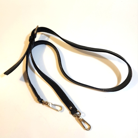 Handbags - Leather black adjustable bags strap